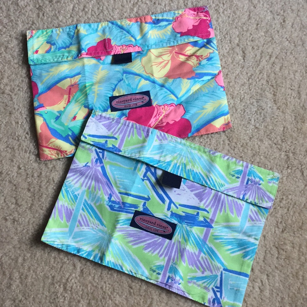 Vineyard Vines wet suit pouches.